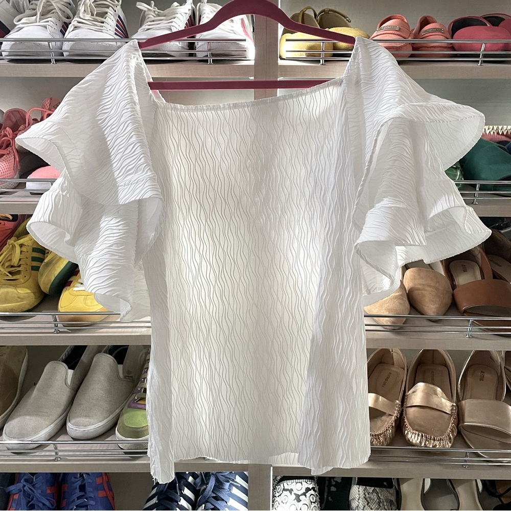 Bespoke flounce sleeve blouse